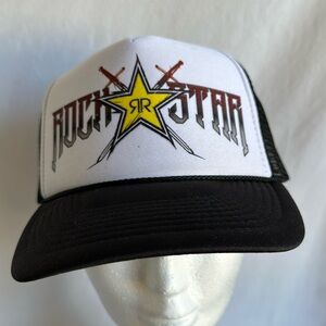Rock Star energy drink adult adjustable snapback mesh trucker hat